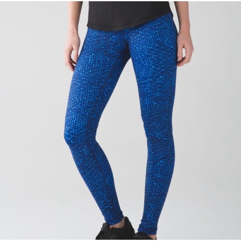 Lululemon Wunder Under HR Samba Snake Kayak Blue | Women’s 4
